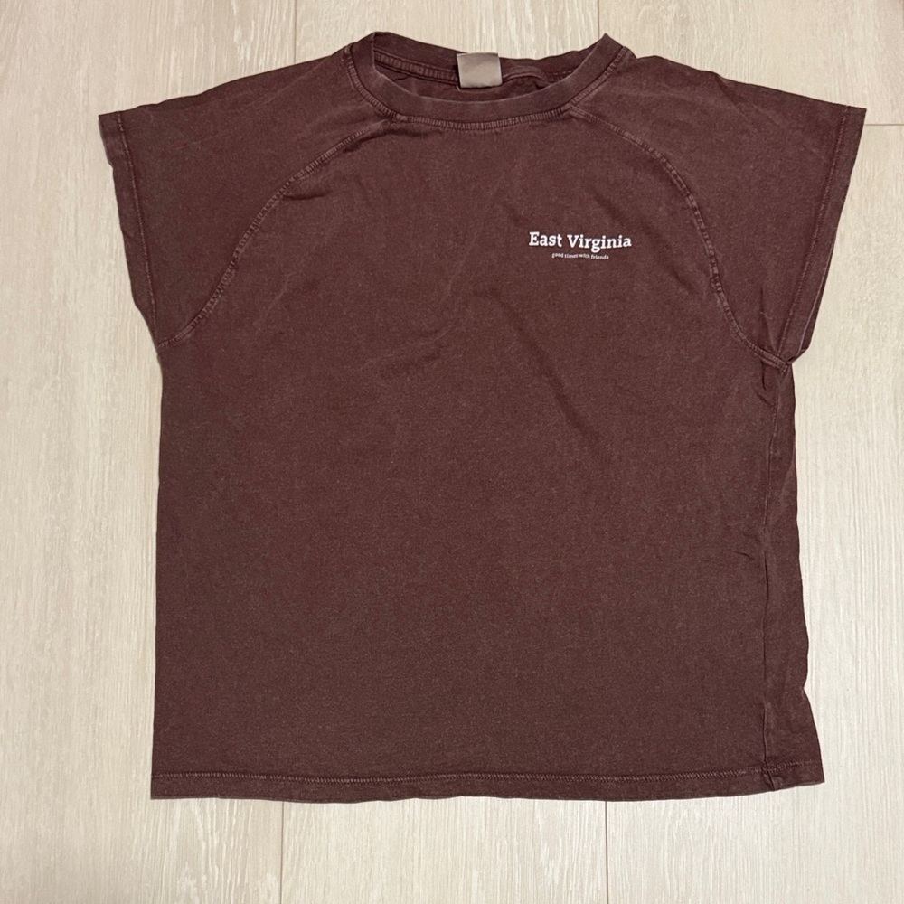 ✨ Zara Chocolate Brown East Virginia Kids Tee